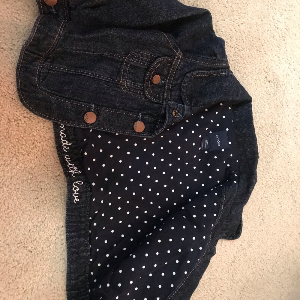 Baby Gap button close denim jacket.